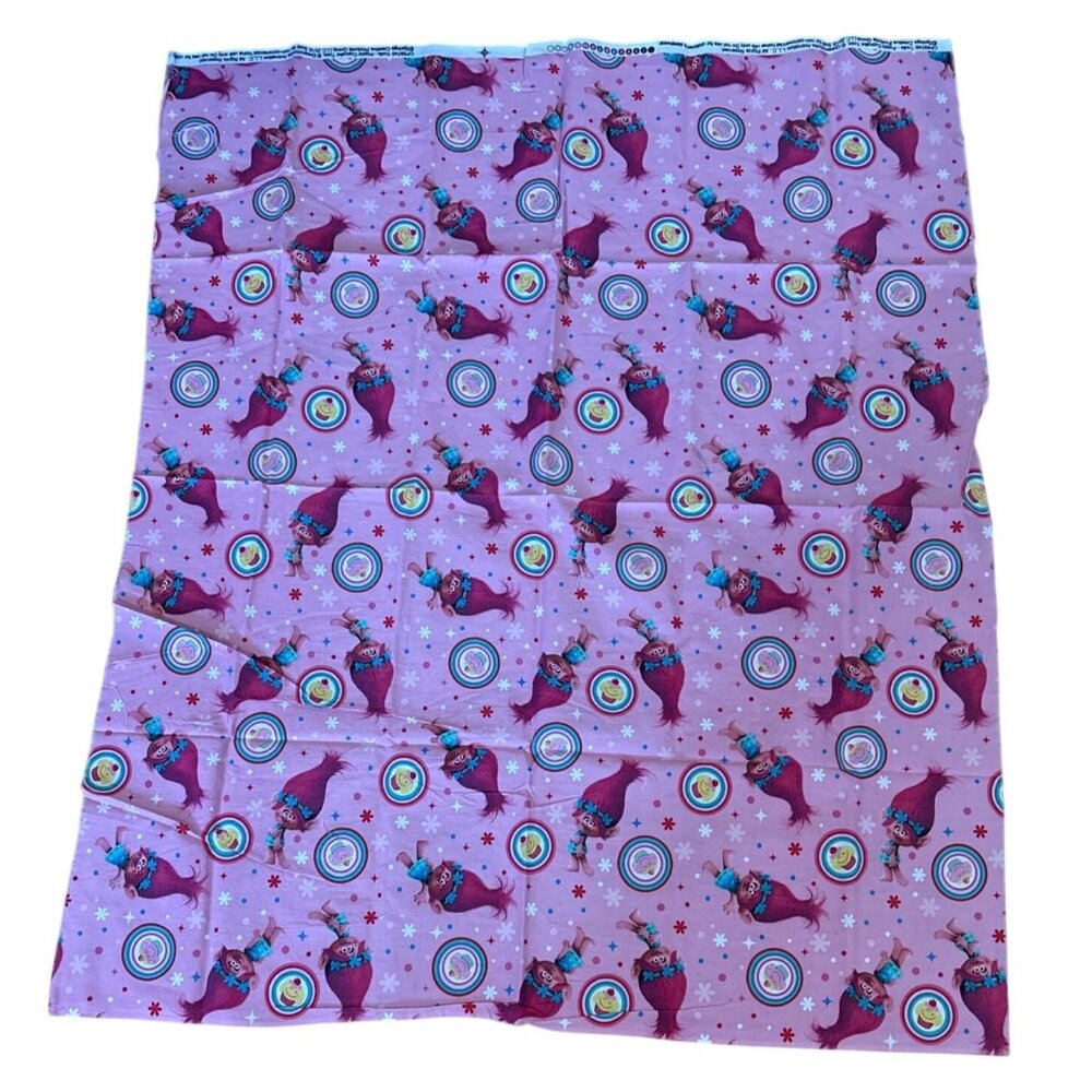 Trolls Fabric Poppy Cupcake Toss Pink 36"x42" 1 yd  Springs Creative 2016